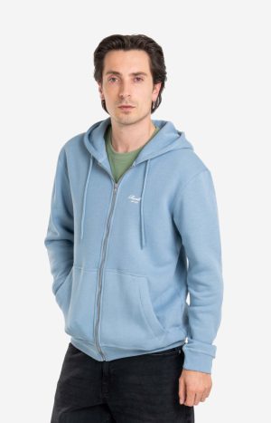 Staple Logo Zip Hoodie Mountain Spring