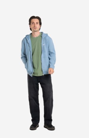 Staple Logo Zip Hoodie Mountain Spring